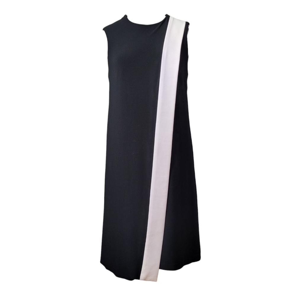Frank Lyman Design Black and White Asymmetrical Sheath Dress